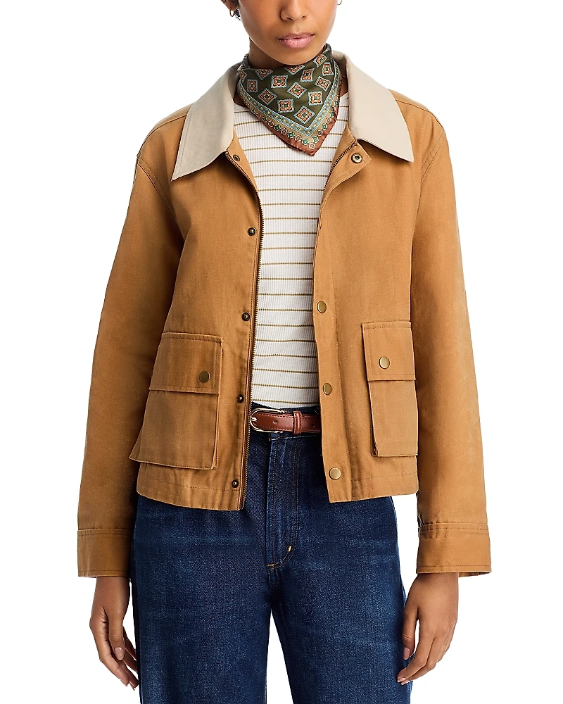 The Great. Waxed Swingy Jacket