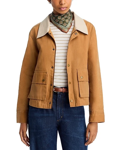 The Great. Waxed Swingy Jacket