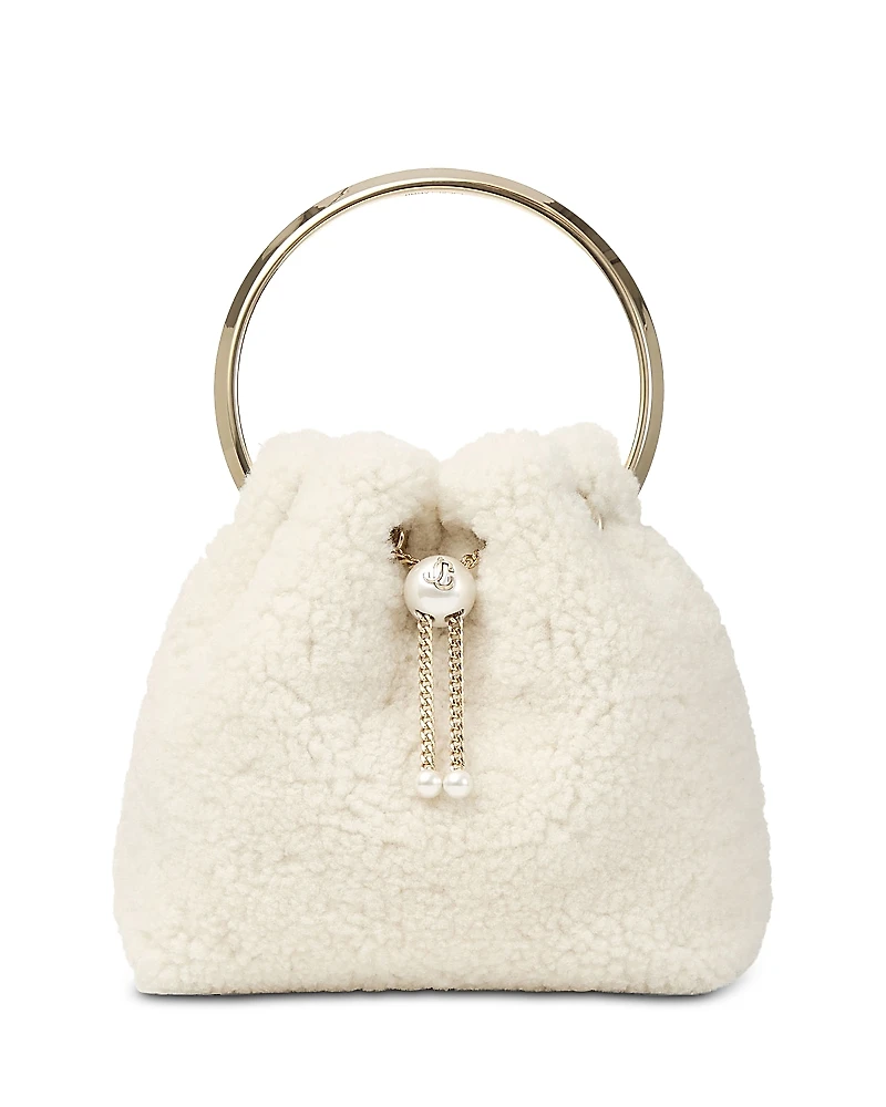 Jimmy Choo Bon Bon Shearling Bucket Bag