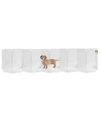 Wall Mounted Clear Pet Gate Zig Zag ,10 Panel