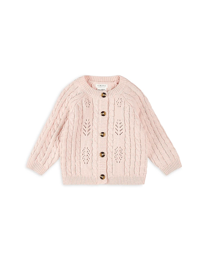 Firsts by petit lem Girls' Sweater Knit Cardigan - Baby
