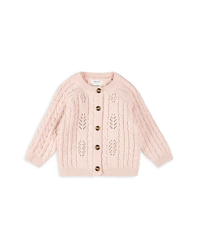 Firsts by petit lem Girls' Sweater Knit Cardigan - Baby