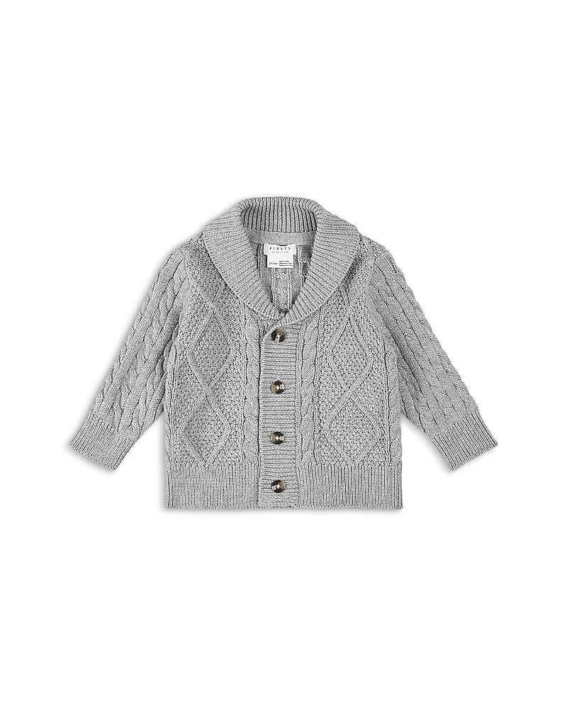 Firsts by petit lem Boys' Sweater Knit Cardigan - Baby