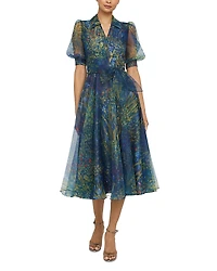 Theia Winnie Puff Sleeve Dress