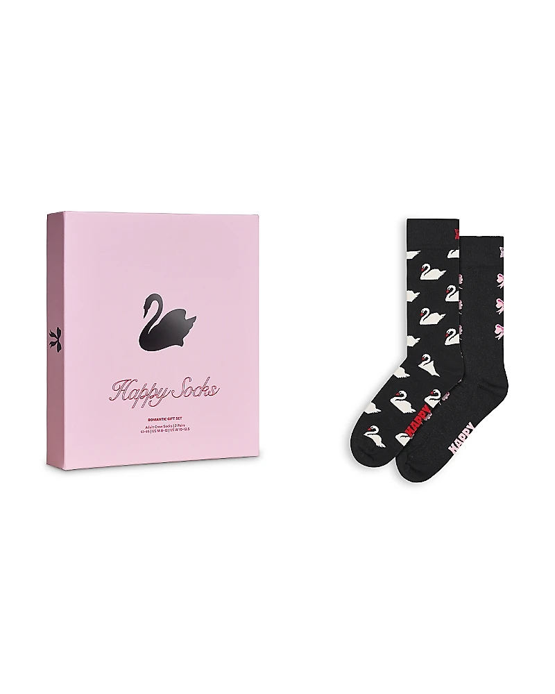 Happy Socks Swan & Bow Socks Gift Set, Pack of 2