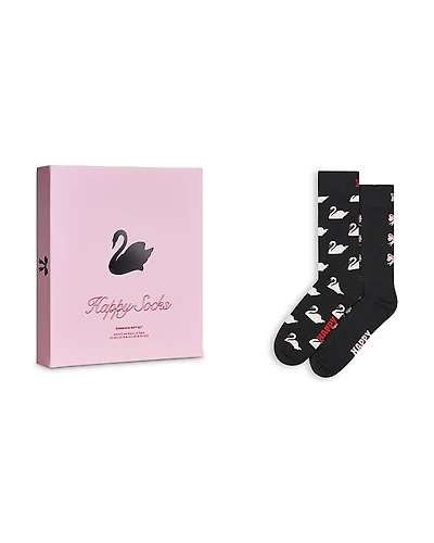 Happy Socks Swan & Bow Socks Gift Set, Pack of 2