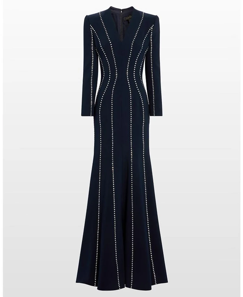 Victoire Rhinestone-Embellished Maxi Gown