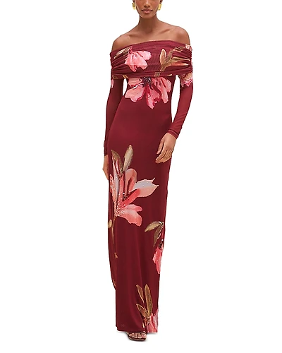 PatBO Delicata Embellished Tulle Maxi Dress