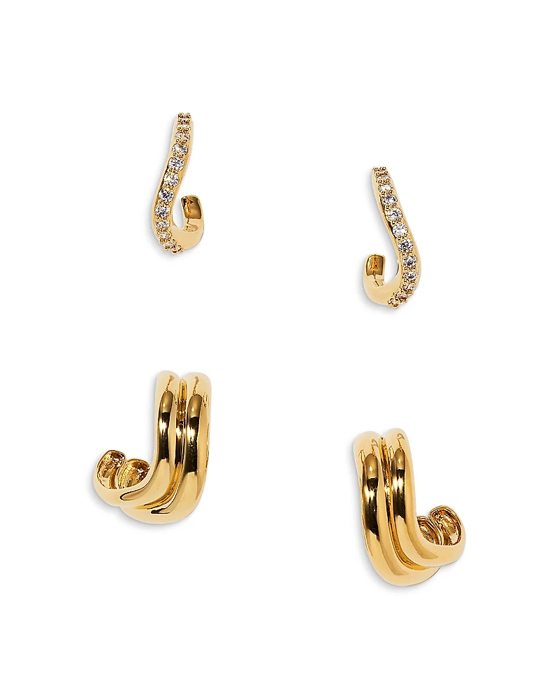 Nadri Wavy Drop Earrings Set, 0.5L