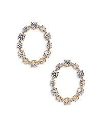 Nadri Cubic Zirconia Front Facing Hoop Earrings