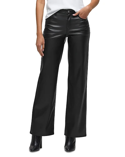 Hudson Rosie High Rise Wide Leg faux Leather Jeans