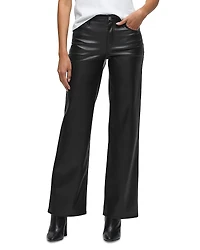 Hudson Rosie High Rise Wide Leg faux Leather Jeans