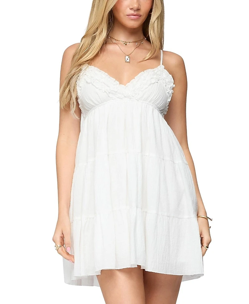 Edikted Bianca Ruffle Tiered Babydoll Dress