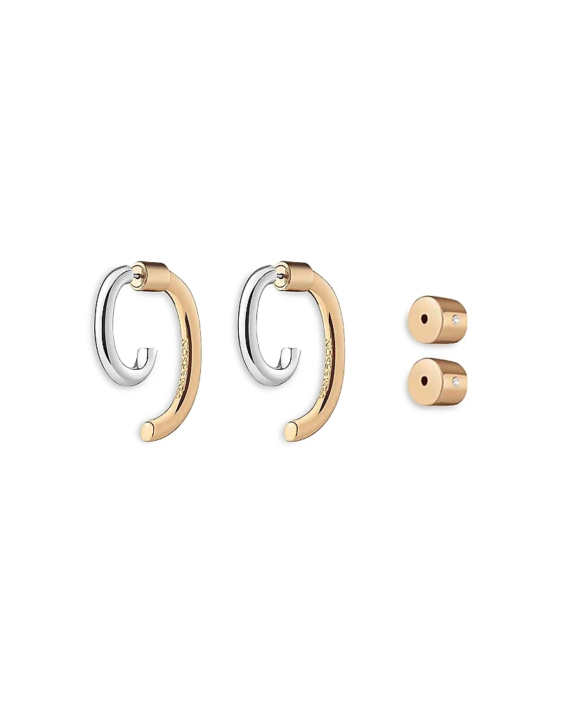 Demarson Luna Mini Two Tone Earrings, 0.8L