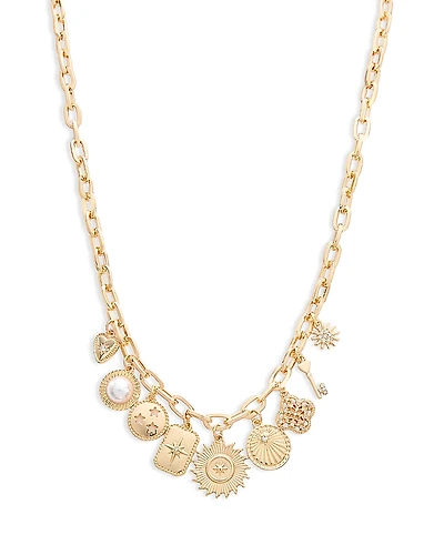 Aqua Charm Necklace, 16 - Exclusive