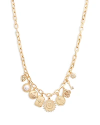 Aqua Charm Necklace, 16 - Exclusive