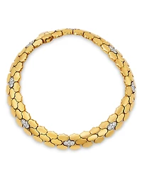 Roberto Coin 18K White & Yellow Gold Gender Diamond Cobra Link Bracelet