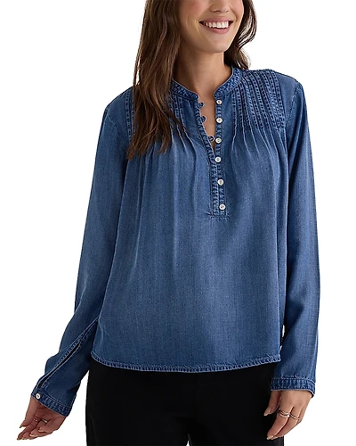 Bella Dahl Long Sleeve Pintuck Blouse