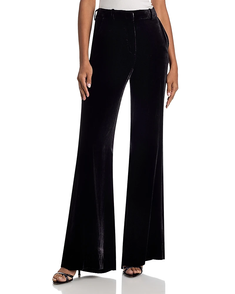 L'Agence Pilar Velvet Wide Leg Pants