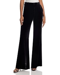 L'Agence Pilar Velvet Wide Leg Pants