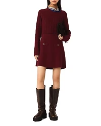 Maje Knit Dress with Removable Sweater