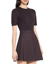 Theory Deep Pleat Combo Mini Dress