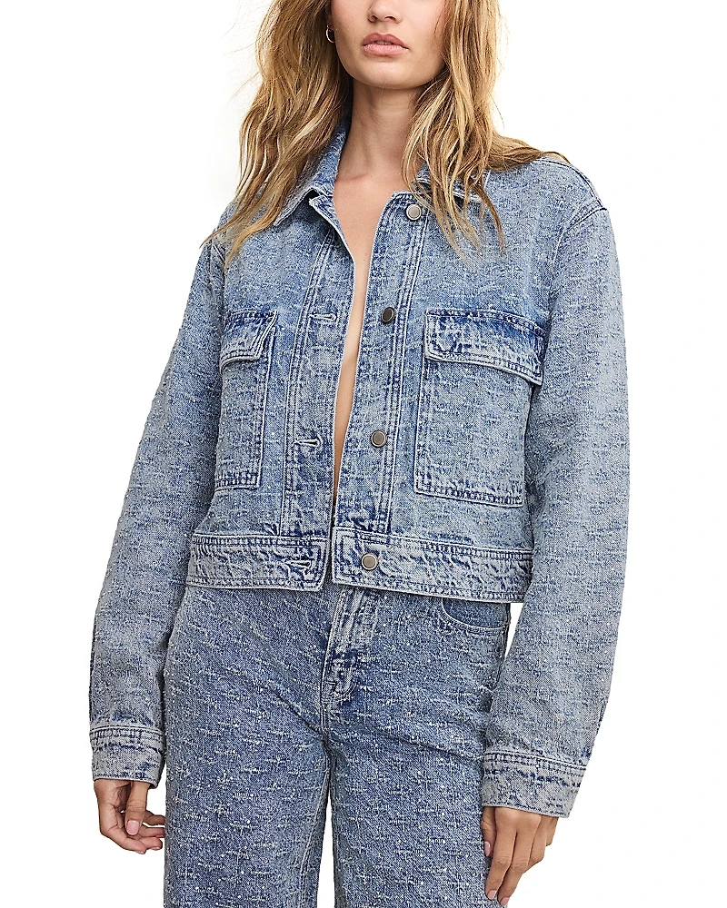 Good American Crystal Denim Jacket