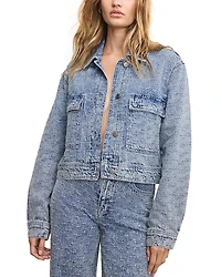 Good American Crystal Denim Jacket