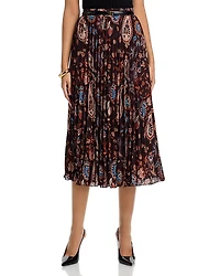 T Tahari Pleated Midi Skirt