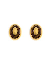 Ben Amun Tortoiseshell Look Oval Clip On Earrings