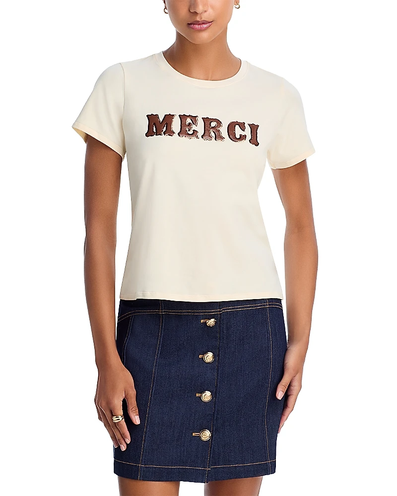 Cinq a Sept Merci Shrunken Tee