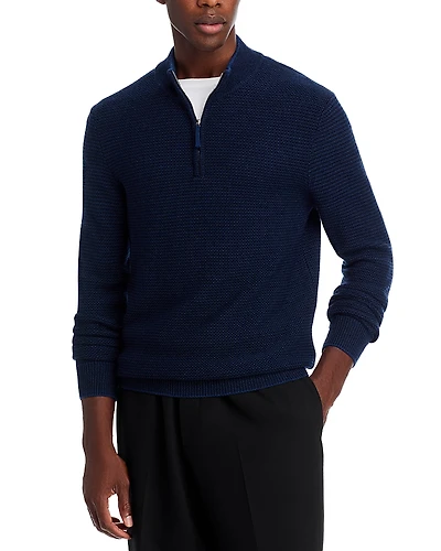 Jack Victor Birdseye Knit Quarter Zip Sweater