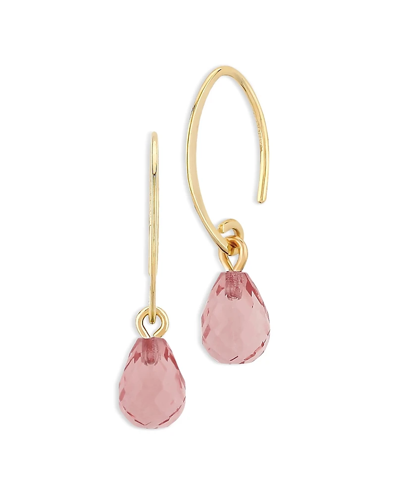 Bloomingdale's Fine Collection Rose Quartz Briolette Sweep Threader Earrings