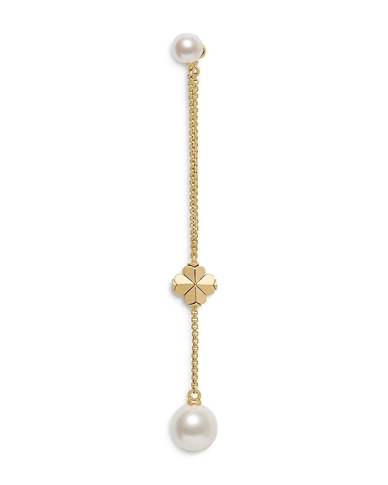 kate spade new york Spade Flower Imitation Pearl Chain Drop Earrings