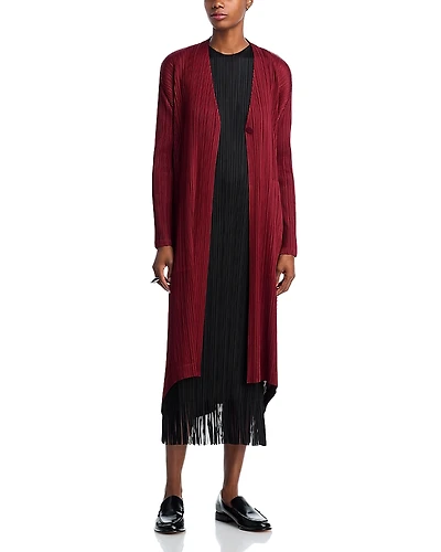 Pleats Please Issey Miyake Plisse Duster Cardigan