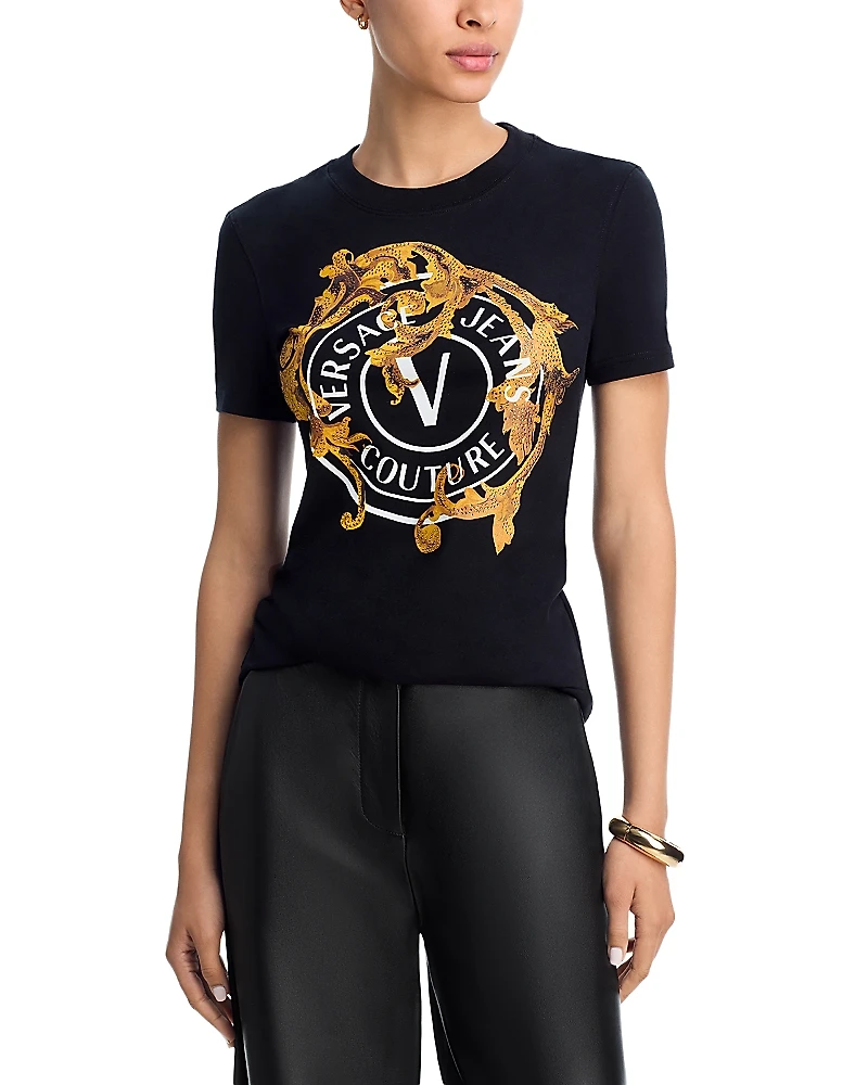 Versace Jeans Couture Studded Logo Graphic Tee