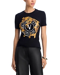 Versace Jeans Couture Studded Logo Graphic Tee