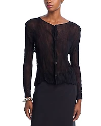 Issey Miyake Chiffon Twist Blouse