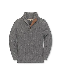 Hope & Henry Organic Mock Neck Cardigan Stitch Sweater - Little Kid, Big Kid