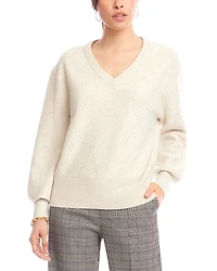 Karen Kane Sequinned V Neck Sweater