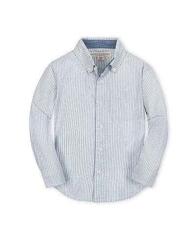Hope & Henry Boys' Organic Stretch Poplin Long Sleeve Button Down Shirt - Big Kid