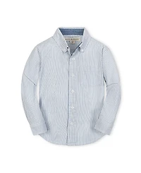 Hope & Henry Boys' Organic Stretch Poplin Long Sleeve Button Down Shirt - Big Kid