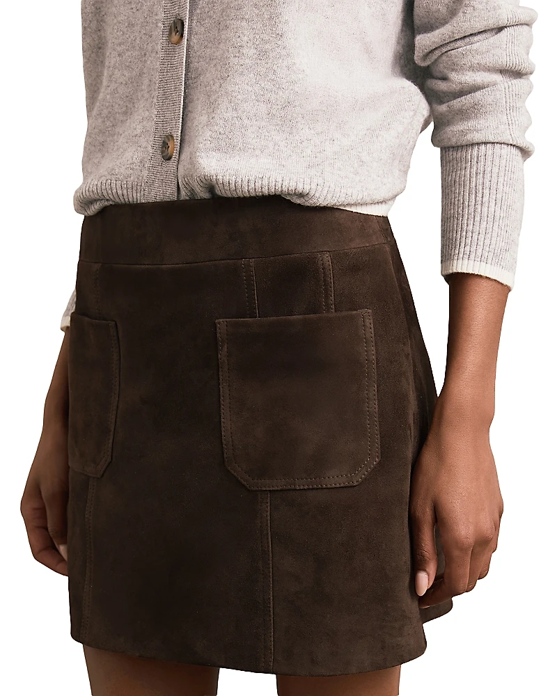 Reiss Vida Suede Mini Skirt