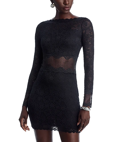 Nightcap Cheval Lace Mini Dress