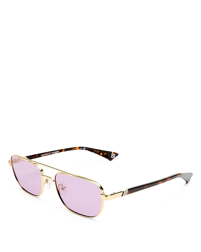 Le Specs Le Mimi Aviator Sunglasses, 57mm