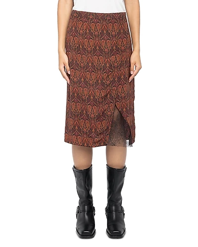 Zadig & Voltaire Julen Paisley Print Skirt