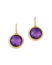 Bloomingdale's Fine Collection Amethyst Bezel Drop Earrings