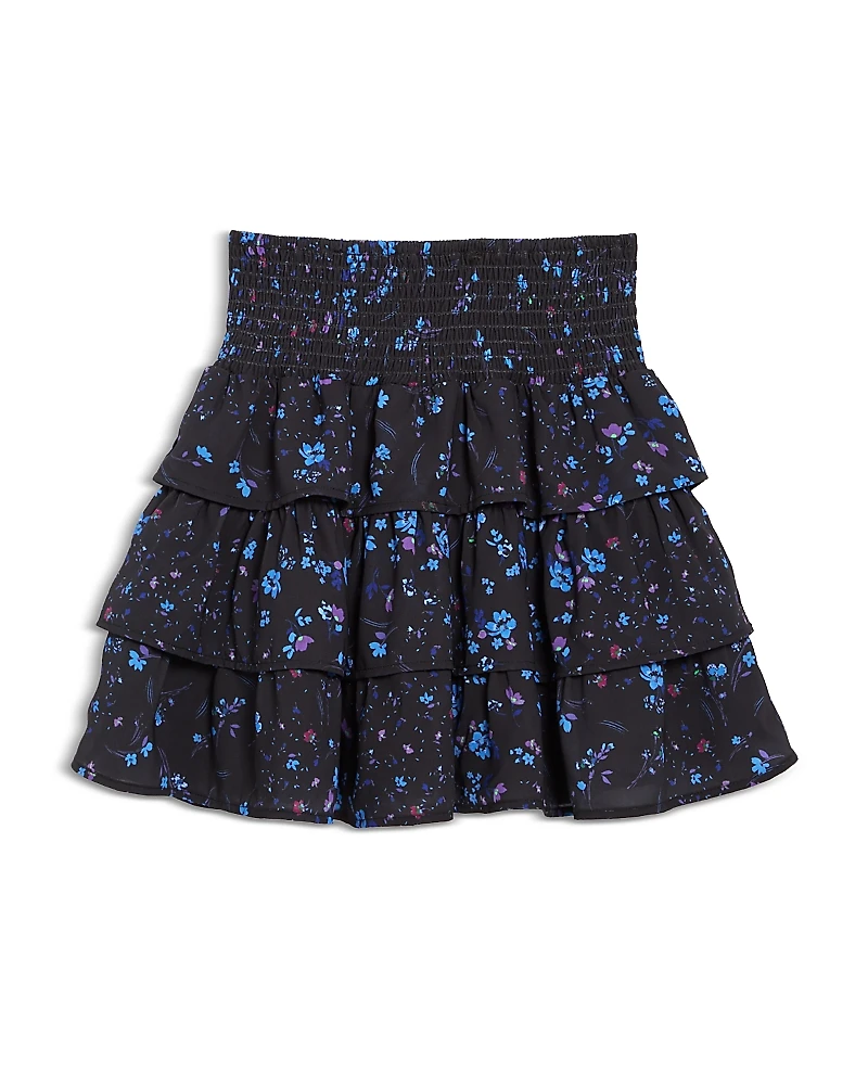 Aqua Girls' Floral Print Ruffled Skirt, Little Kid, Big Kid - Exclusive