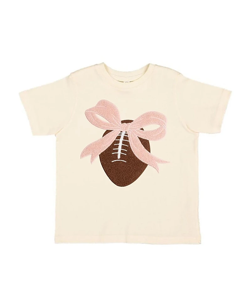 Sweet Wink Girls' Coquette Football Patch Short Sleeve T-Shirt - Little Kid, Big Kid