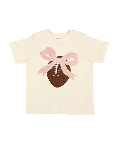 Sweet Wink Girls' Coquette Football Patch Short Sleeve T-Shirt - Little Kid, Big Kid